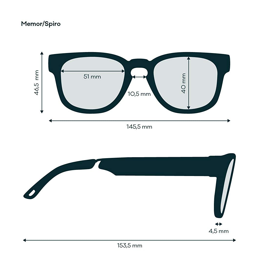 FAUNA Spiro Transparent Brown - unisex designer audio sunglasses with speakers FAUNA